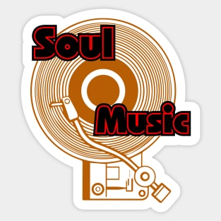 Soul Music, Vinyl & Turntable Junkie Sticker